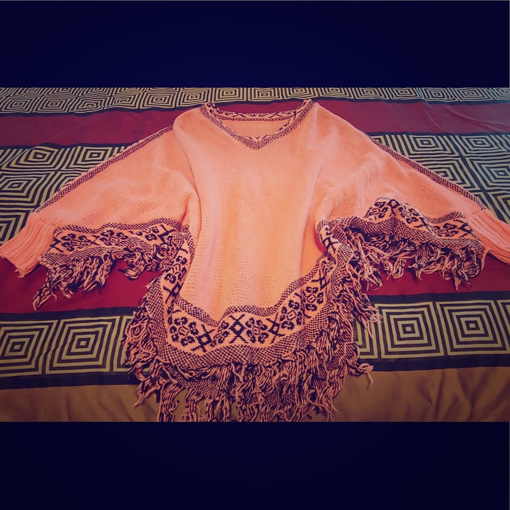 Fun & Flirty Sweater Poncho